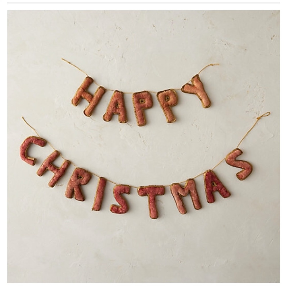 ISO!!! Happy Christmas Velvet Garland from Terrain